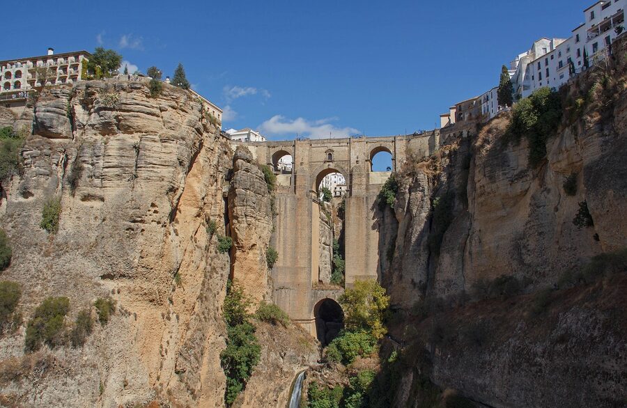 Classic view of the Puente Nuevo of Ronda from below