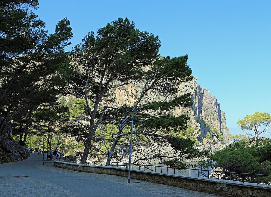 Sa Calobra cove and surrounding cliffs Mallorca