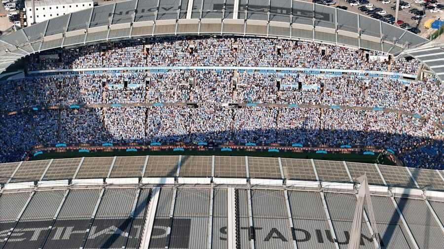 Etihad Stadium packed with Manchester City fans