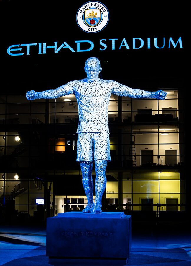 Vincent Kompany statue at Etihad Stadium