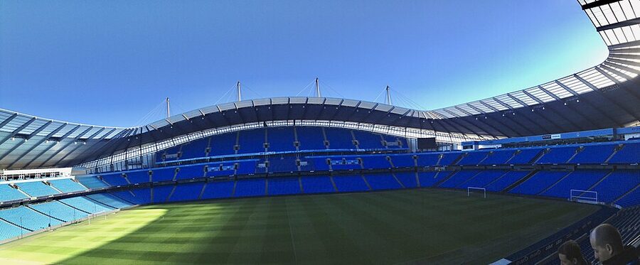 Etihad Stadium tour view stairs