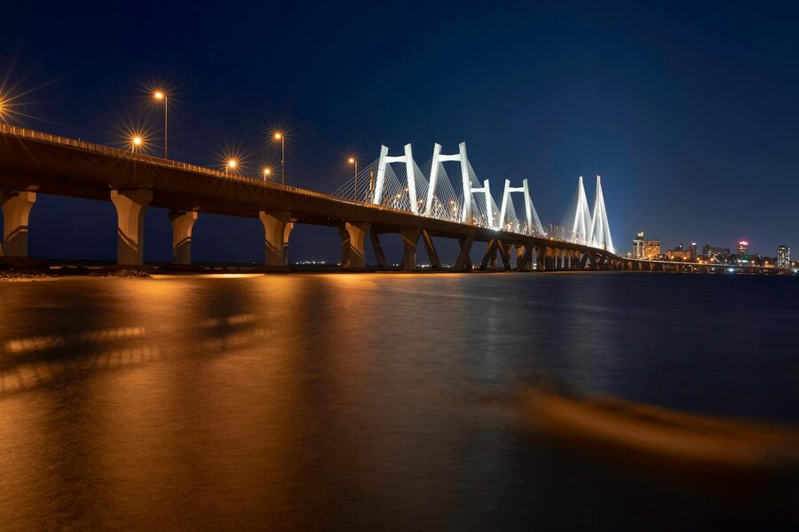 Marine Drive Mumbai curved seafront promenade