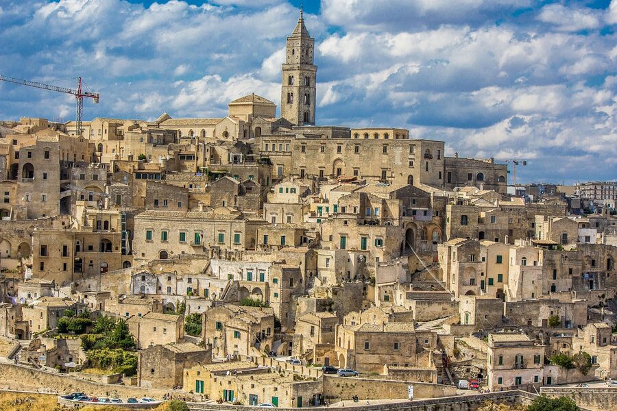 Sasso Barisano historic village in Matera