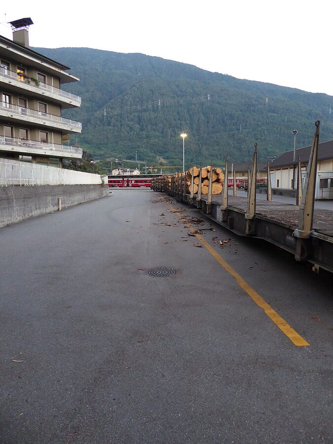 Tirano RhB railway station Bernina Express terminus Italy