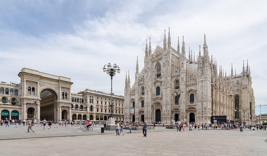 Milan Duomo and Galleria Vittorio Emanuele II at twilight