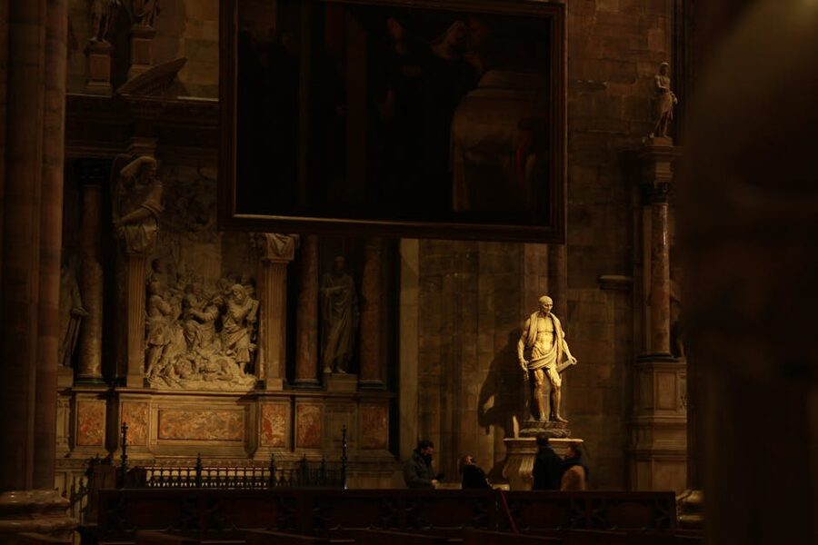 Milan Duomo statues and sculptures interior