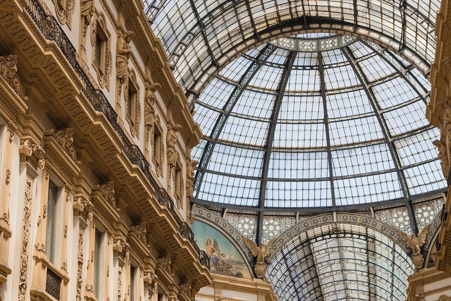 Galleria Vittorio Emanuele II glass roof Milan
