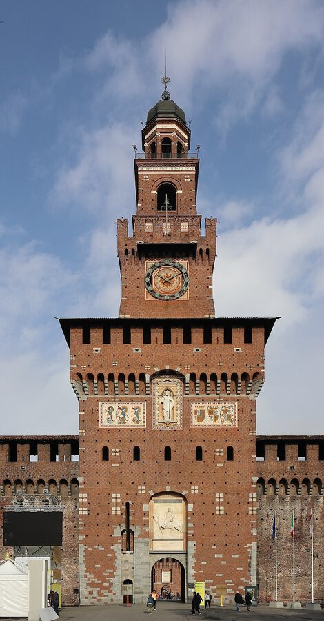 Sforza Castle main entrance Milan