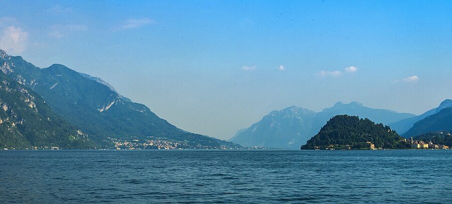 Bellagio and Lake Como seen from the Menaggio to Varenna ferry
