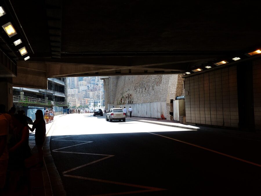 Monaco Grand Prix tunnel section of the Formula 1 racing track