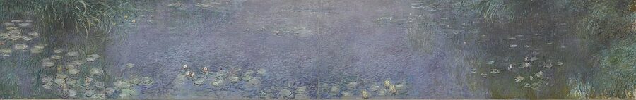 Monet The Water Lilies Morning panel at Musee de l'Orangerie