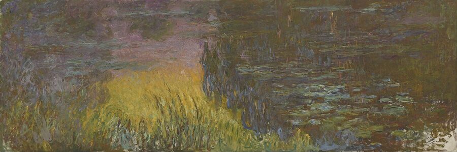Monet The Water Lilies Setting Sun panel Orangerie