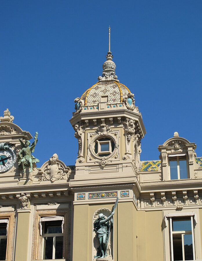 Monte Carlo Casino exterior facade with ornate Belle Epoque architecture