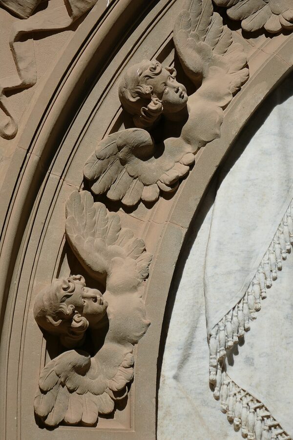 Facade of the Basilica de Montserrat with sculptural reliefs