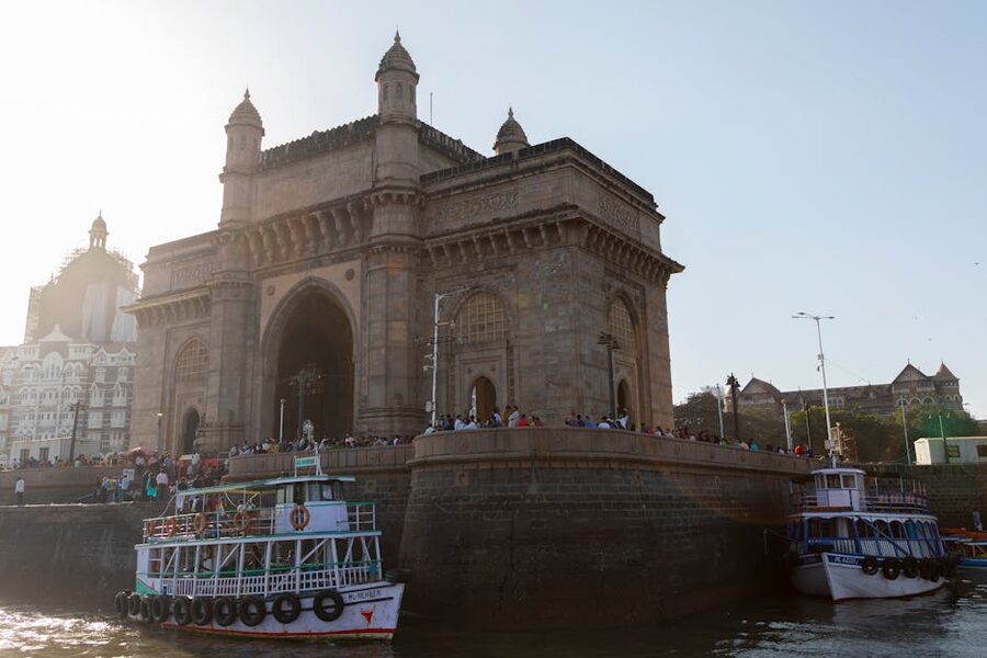 Mumbai city aerial view India