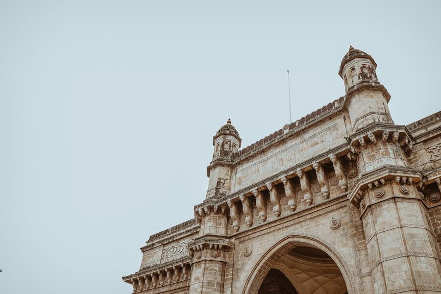 Colonial architecture arch in Mumbai India