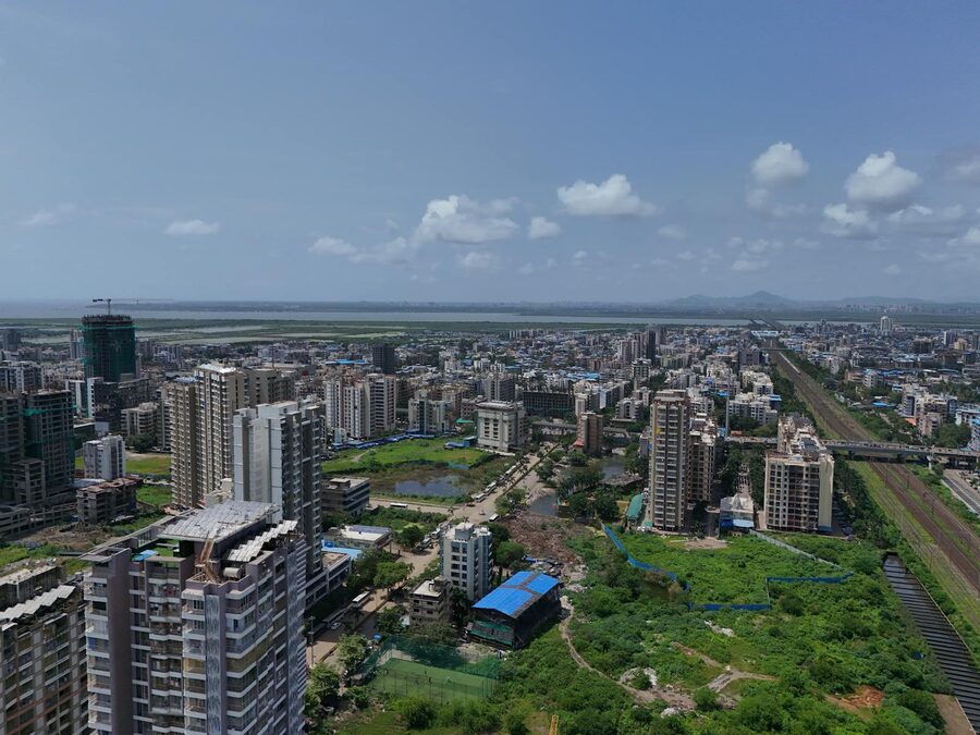 Mumbai urban skyline at dusk