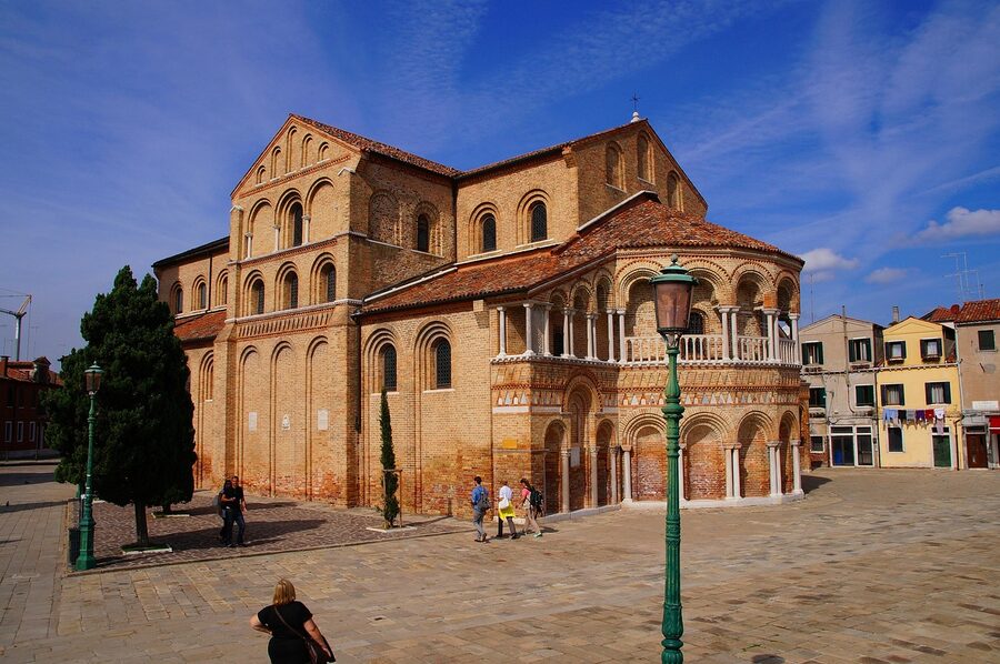 Basilica dei Santi Maria e Donato church in Murano with bell tower