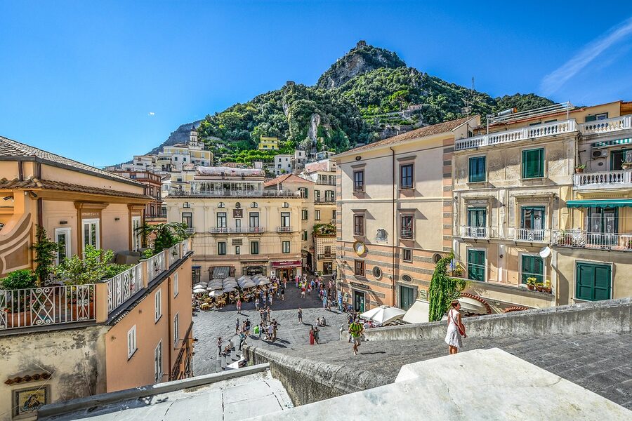 Amalfi cathedral square at the heart of the town