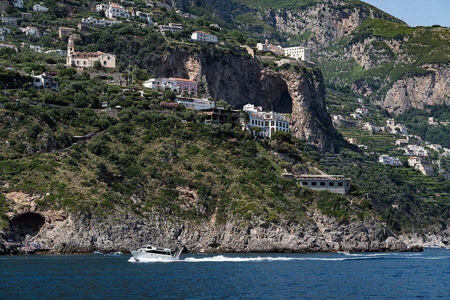 Ferry ride between Amalfi and Positano along the coast