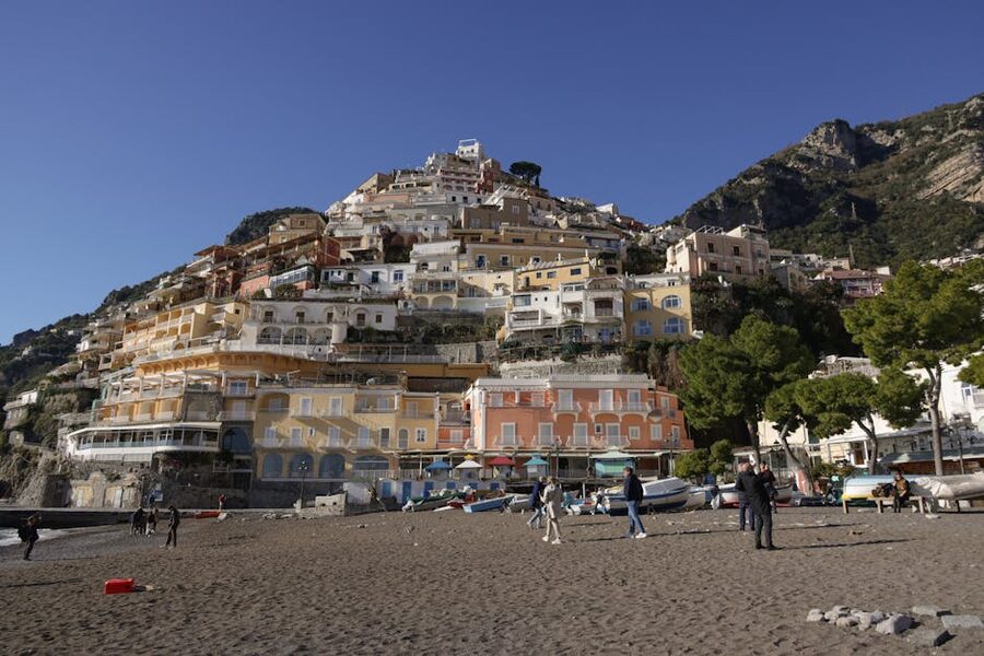 Positano coastal architecture and pastel houses