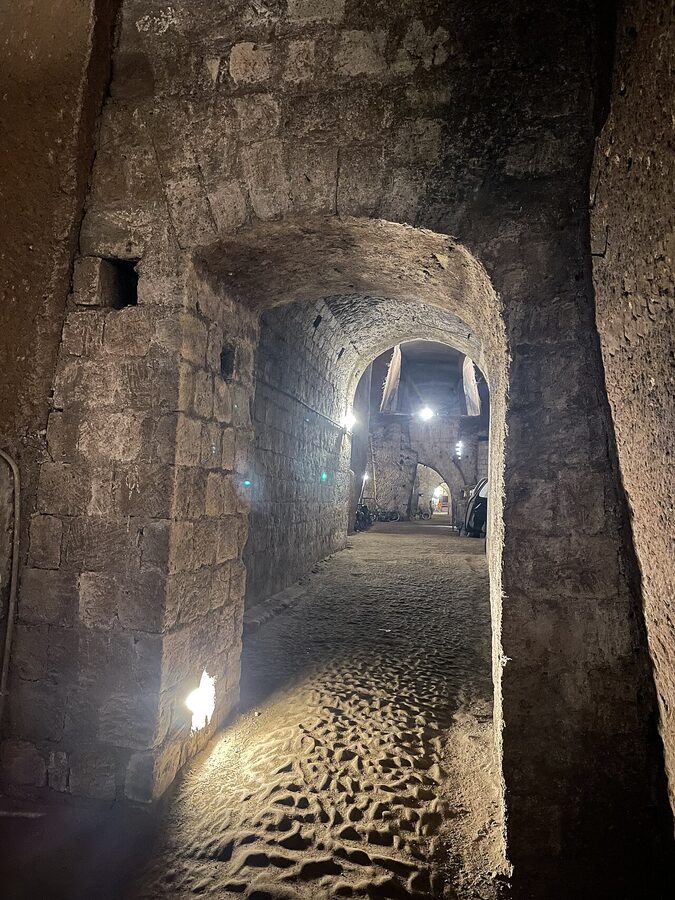 Large cavern chamber inside Naples Underground