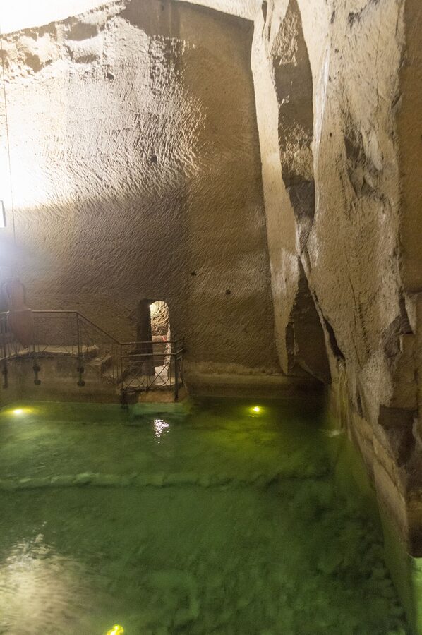 Naples Underground cistern with water still pooled