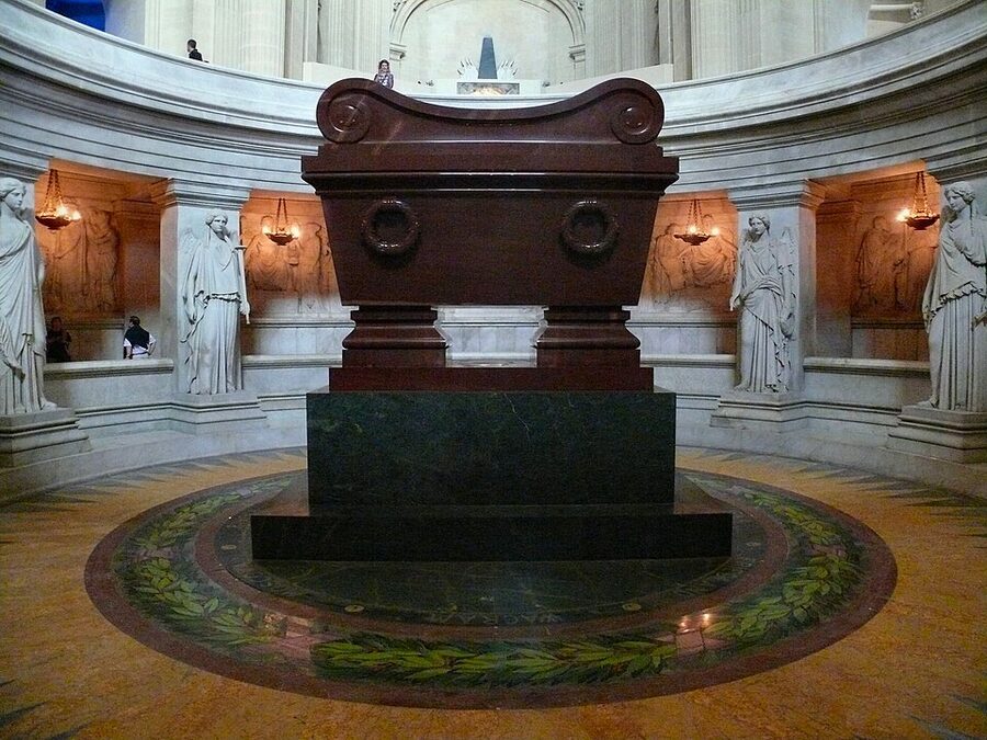 View looking down at Napoleon tomb crypt inside Les Invalides