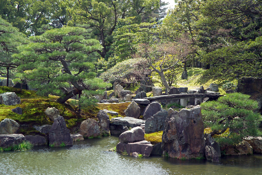 Nijo Castle garden scenic view