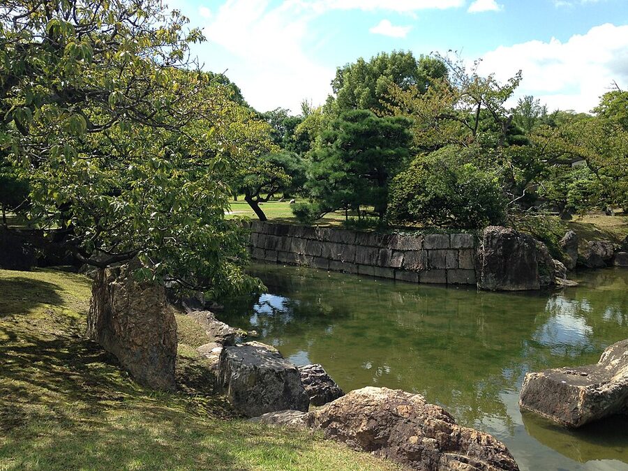 Ninomaru Garden with pond at Nijo Castle