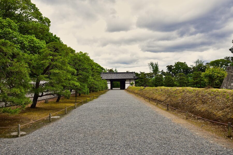 Nijo Castle landscape with gardens in Kyoto
