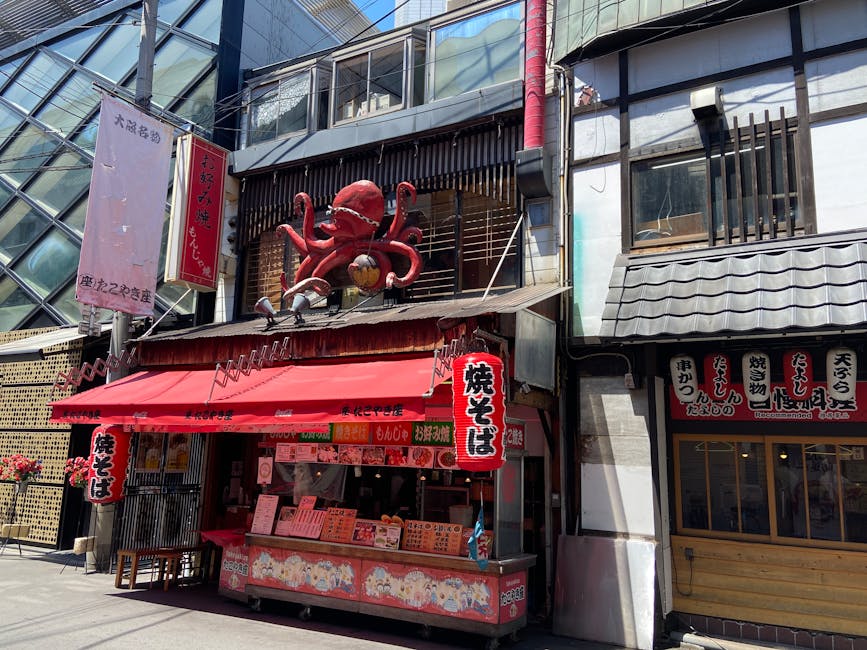 Octopus vendor at Osaka street market