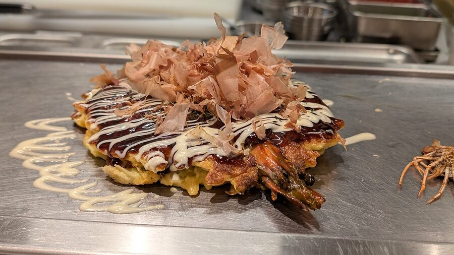 Okonomiyaki Japanese savory pancake Osaka