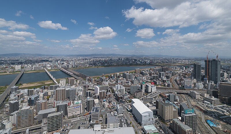 View of Kita-Ku Osaka from the Umeda Sky Building observation deck