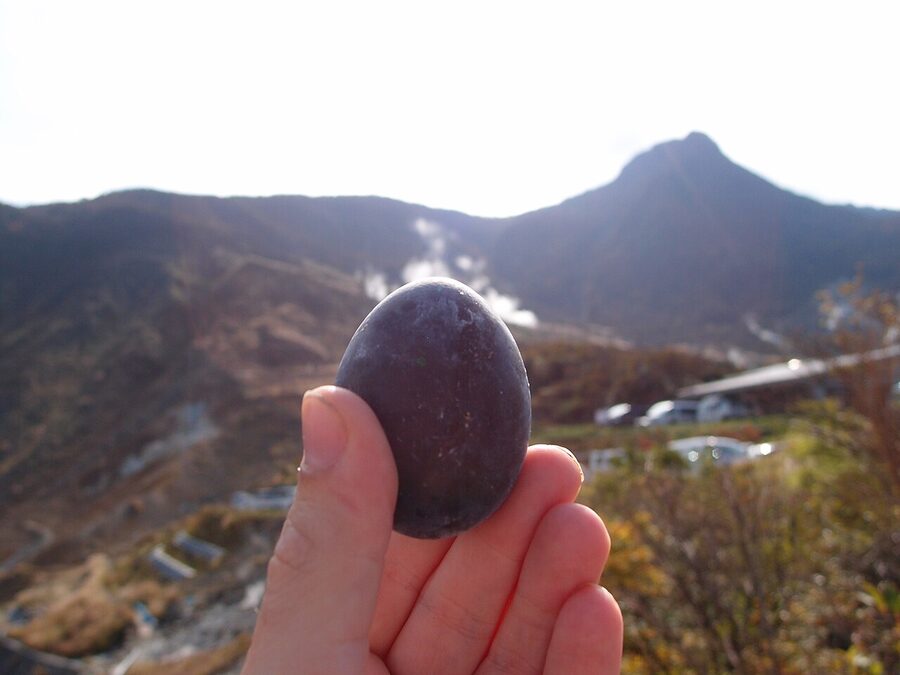 Black egg close-up from Owakudani Hakone