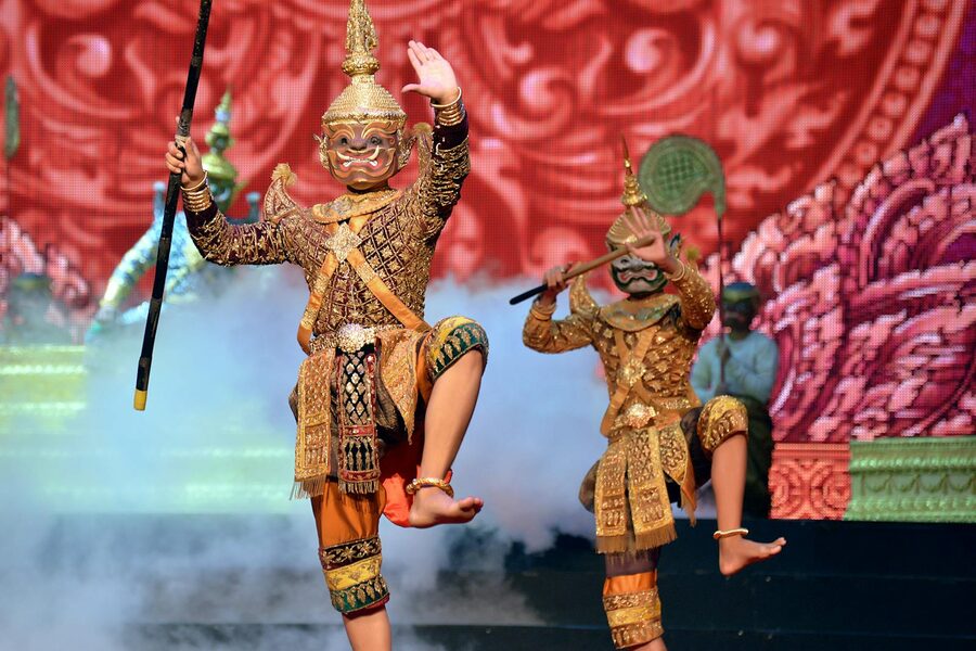 Traditional Khmer cultural performance in Cambodia
