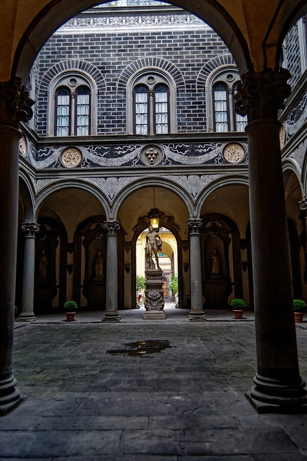 Palazzo Medici Riccardi exterior on Via Cavour Florence