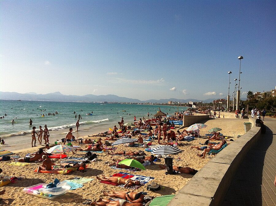 El Arenal beach near Palma de Mallorca