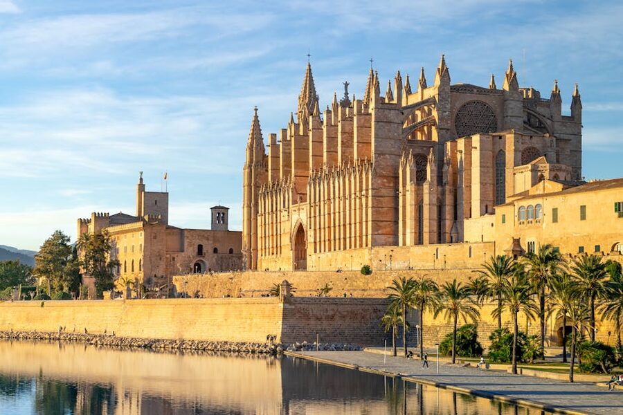 La Seu Cathedral by the Mediterranean in Palma de Mallorca