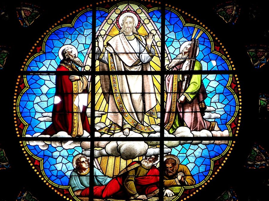 Palma Cathedral stained-glass window detail