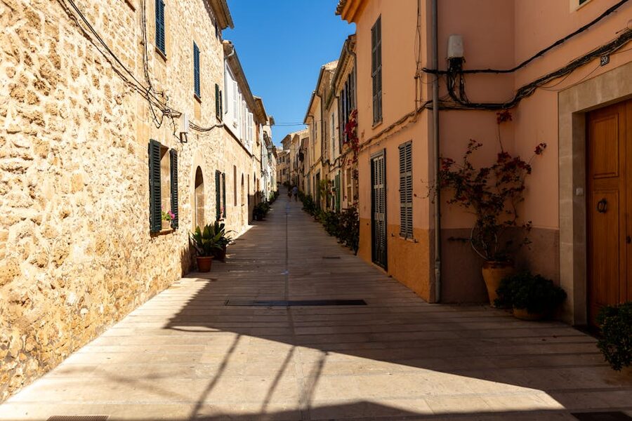 Charming narrow alley in Palma old town