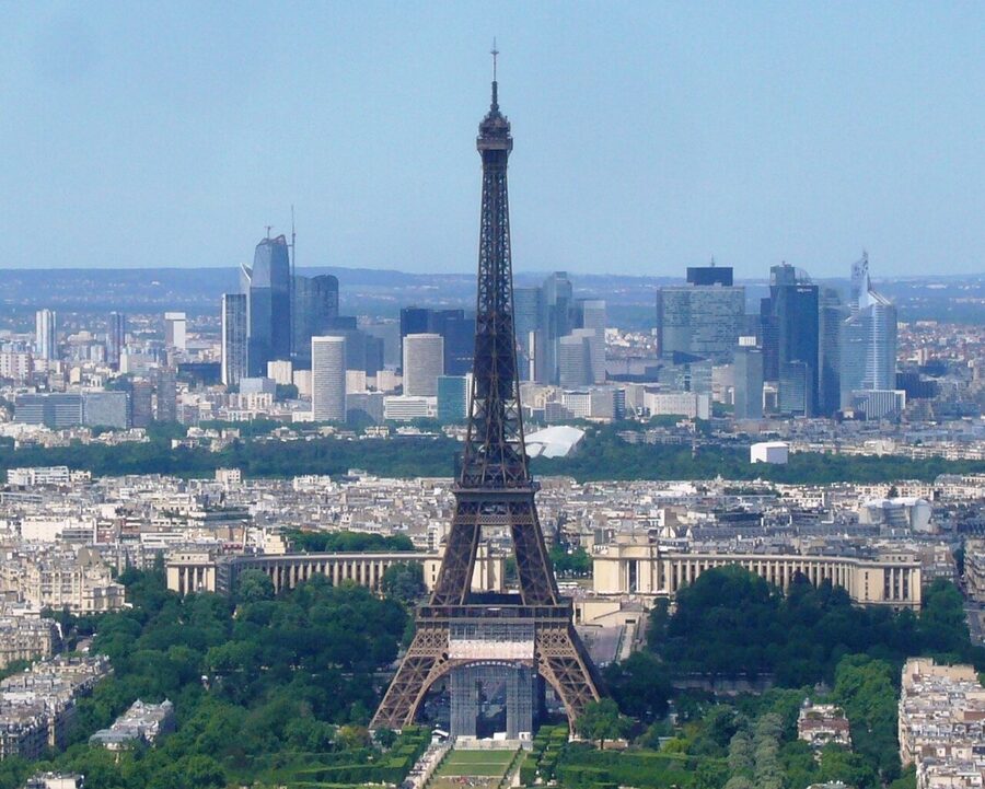 Eiffel Tower viewed from Montparnasse Tower observation deck