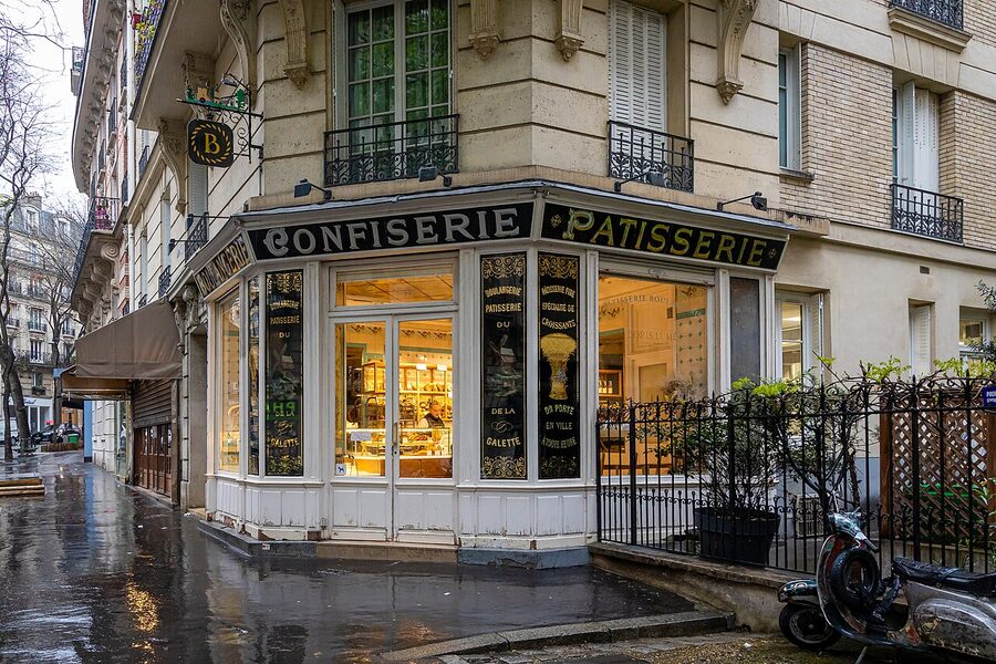 Boulangerie storefront on Rue Caulaincourt Montmartre Paris