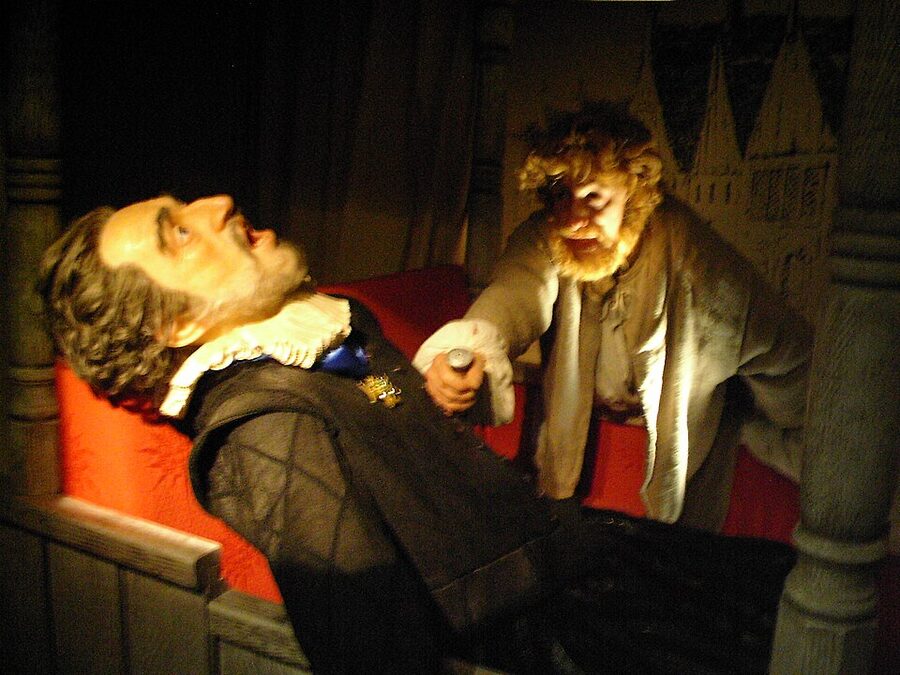 Murder of Henry IV scene with assassin at Musee Grevin Paris