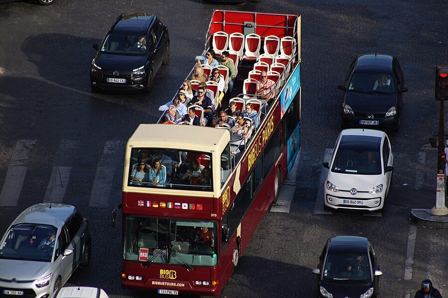 Big Bus Paris open top sightseeing bus