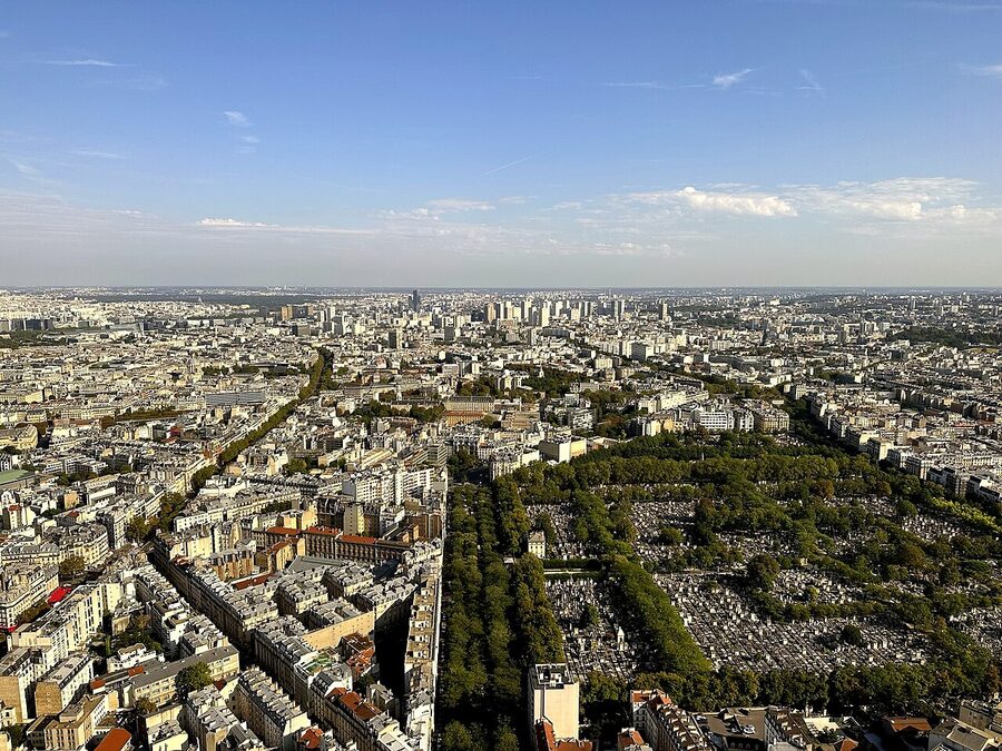 Montparnasse Cemetery seen from Tour Montparnasse