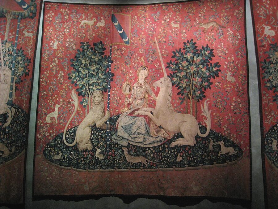 Lady and the Unicorn tapestry at Cluny Museum Paris