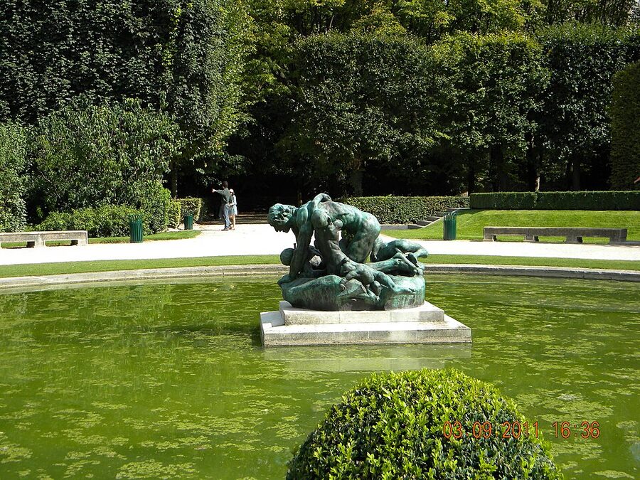 Sculpture in the Rodin Museum garden Paris