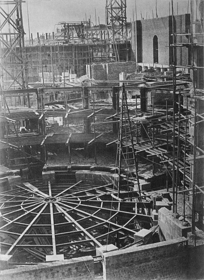 1865 construction photo of the Palais Garnier auditorium