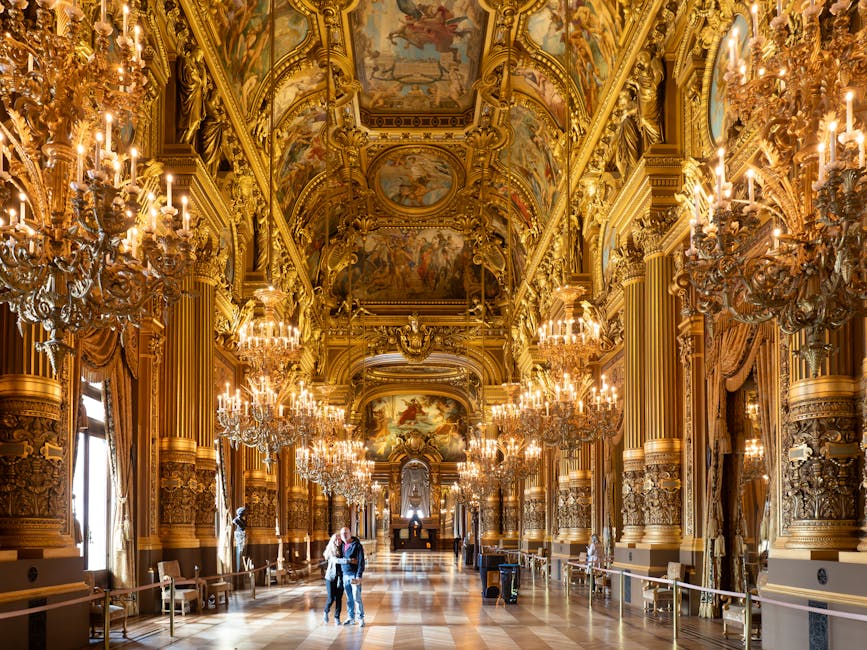 Gilded interior of the Grand Foyer at Palais Garnier